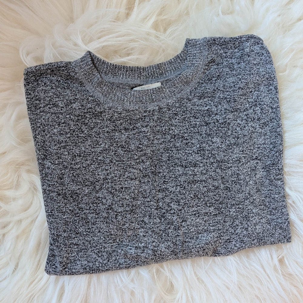 Luck Brand Cozy Gray Knit Sweater